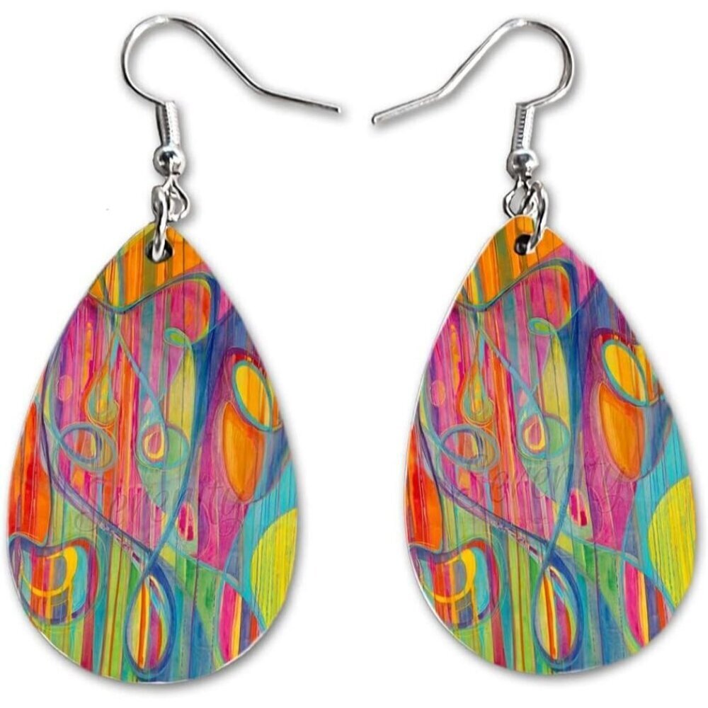 Women Maureen Claffy Artist Collection Cut To The Light Teardrop Dangle Earrings